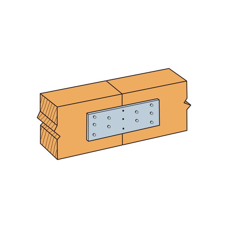 Simpson Strong-Tie 5 in. H X 0.04 in. W X 1.8 in. L Galvanized Steel Tie Plate