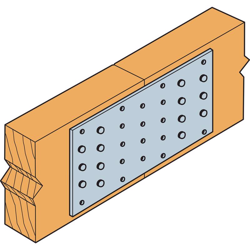 Simpson Strong-Tie 7 in. H X 0.04 in. W X 3.1 in. L Galvanized Steel Tie Plate