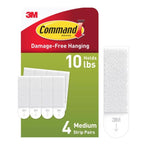3M Command White Medium Picture Hanging Strips 10 lb 4 pk
