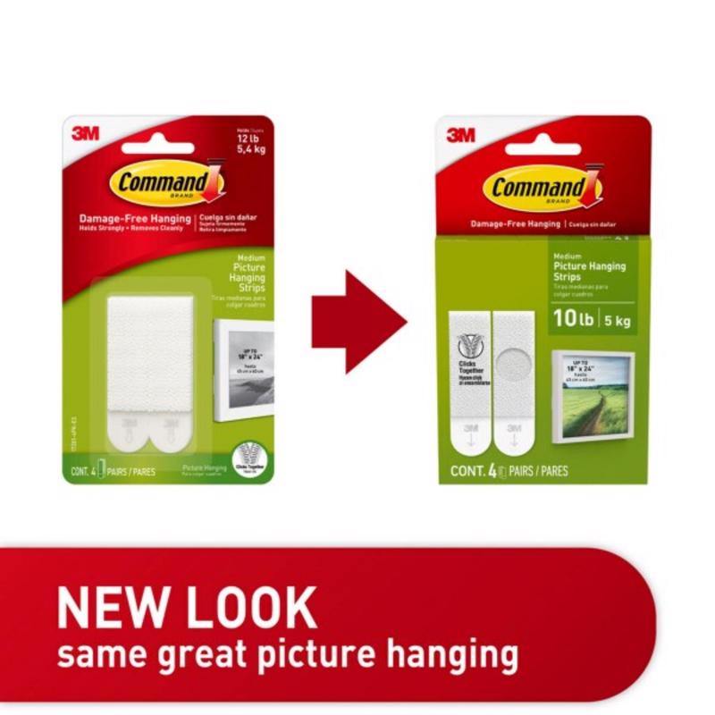 3M Command White Medium Picture Hanging Strips 10 lb 4 pk