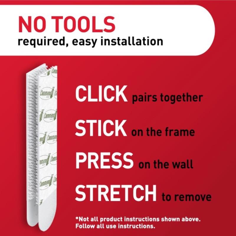 3M Command White Medium Picture Hanging Strips 10 lb 4 pk