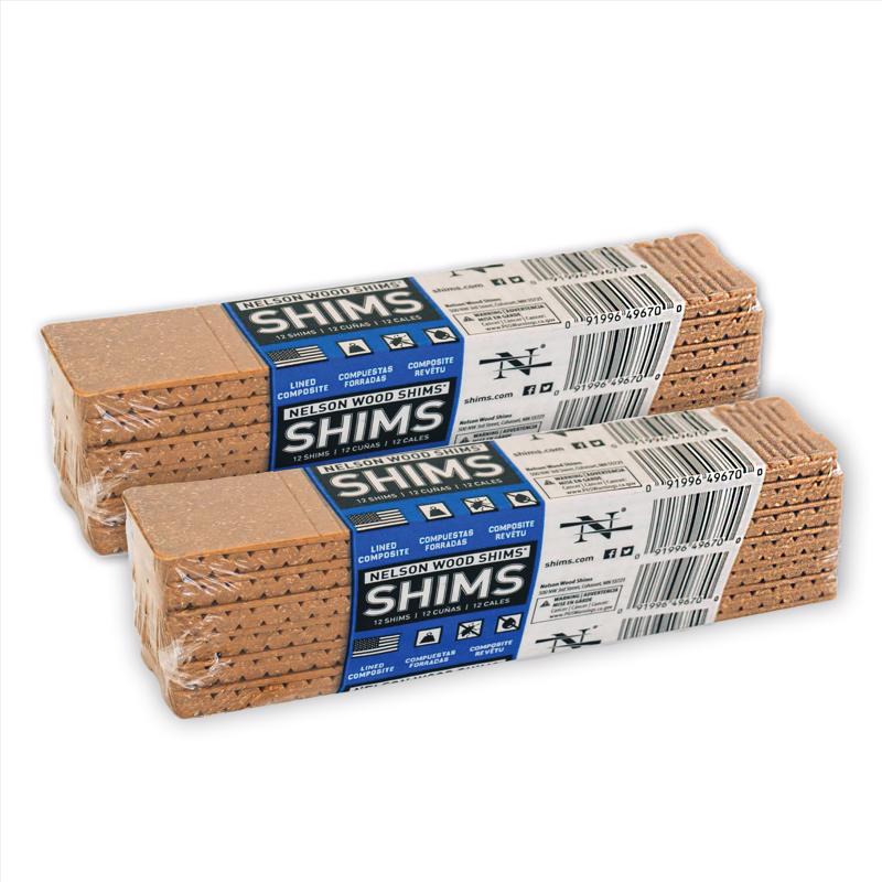 Nelson 1.5 in. W X 8 in. L Composite Shim 12 pk - Case of 32