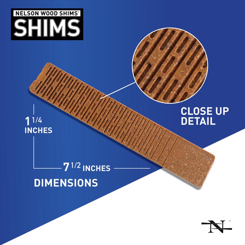 Nelson 1.5 in. W X 8 in. L Composite Shim 12 pk - Case of 32