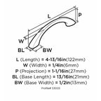 Amerock Contemporary Arch Cabinet Pull 3-3/4 in. Satin Nickel Silver 1 pk