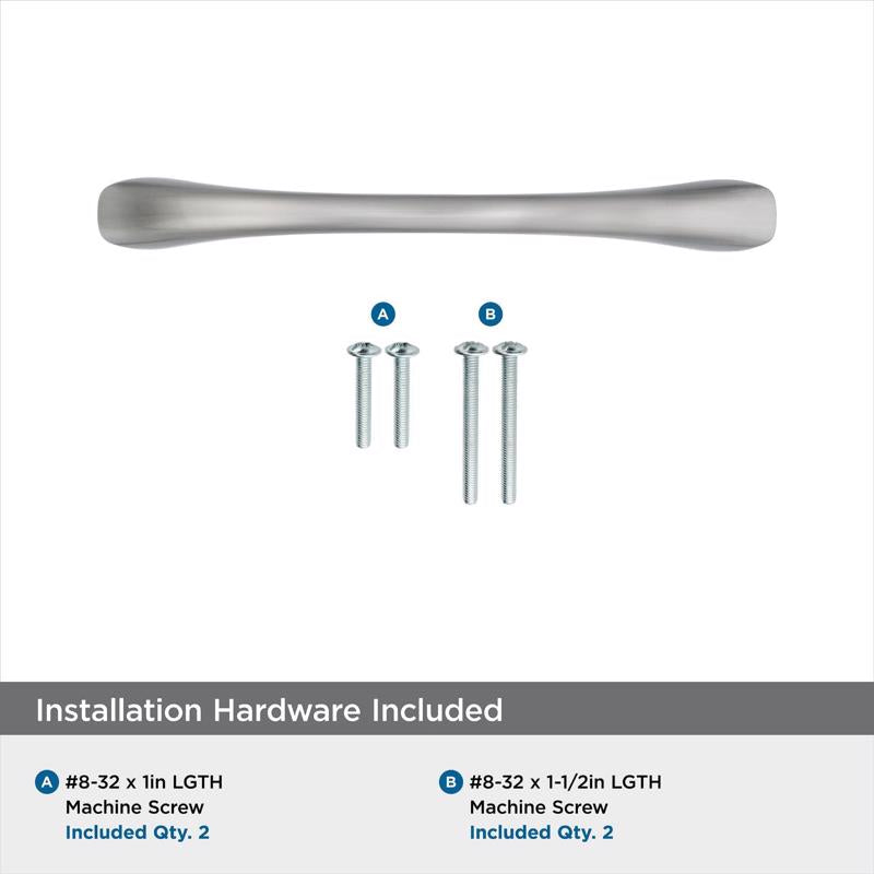 Amerock Contemporary Arch Cabinet Pull 3-3/4 in. Satin Nickel Silver 1 pk