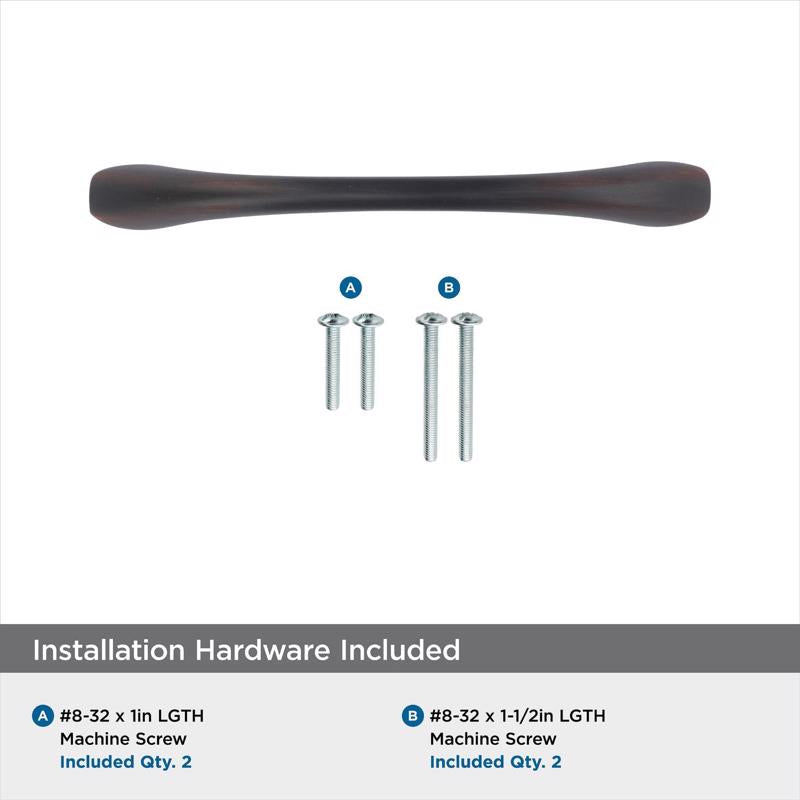 Amerock Contemporary Arch Cabinet Pull 3-3/4 in. Oil Rubbed Bronze Brown 1 pk