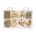 HILLMAN Brass-Plated Silver Assorted Picture Hanging Set 50 lb 206 pk - Case of 6
