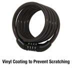 Master Lock 5/16 in. D X 48 in. L Vinyl Coated Steel Locking Cable