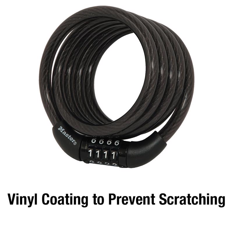 Master Lock 5/16 in. D X 48 in. L Vinyl Coated Steel Locking Cable