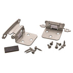 Amerock 1-3/4 in. W X 2-3/4 in. L Satin Nickel Silver Steel Self-Closing Hinge 2 pk