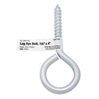 Hampton 3/8 in. X 4 in. L Zinc-Plated Steel Lag Thread Eyebolt