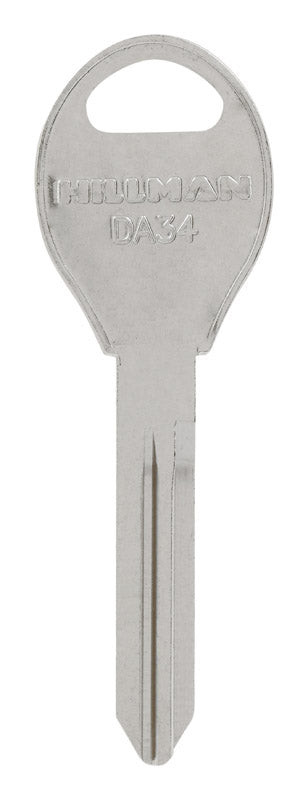 HILLMAN Traditional Key Automotive Key Blank Double For Nissan Silver - Case of 10