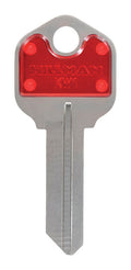 HILLMAN ColorPlus House/Office Key Blank Single Red - Case of 5