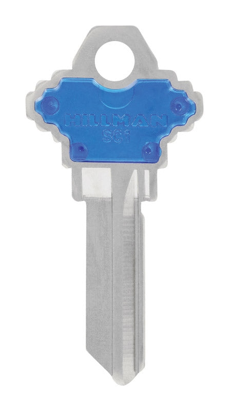 HILLMAN ColorPlus House/Office Key Blank Single Blue - Case of 5