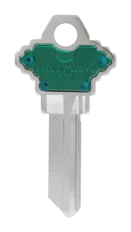 HILLMAN ColorPlus House/Office Key Blank Single Green - Case of 5