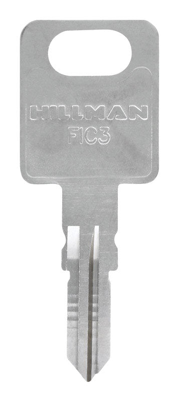 HILLMAN Traditional Key Automotive Key Blank Double For FIC3 Silver - Case of 10
