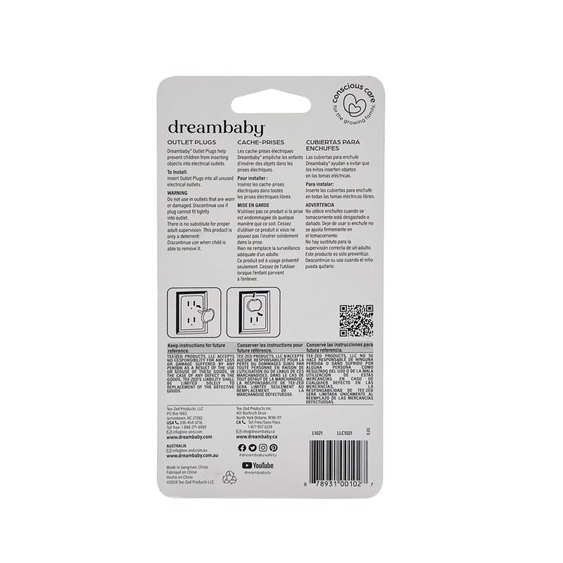Dreambaby Clear Plastic Outlet Protector 12 pk - Case of 6