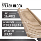 Amerimax 2.5 in. H X 11.5 in. W X 24 in. L Stone Vinyl Splash Block