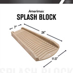 Amerimax 2.5 in. H X 11.5 in. W X 24 in. L Stone Vinyl Splash Block
