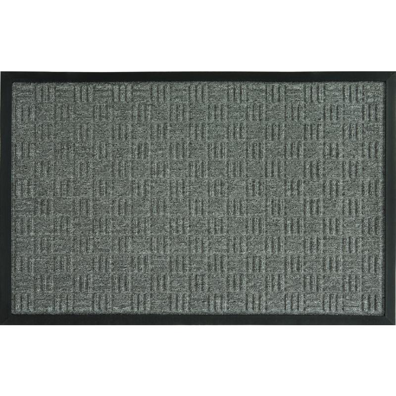 Southern Oaks 18 in. W X 30 in. L Gray Parquet Rubber Door Mat