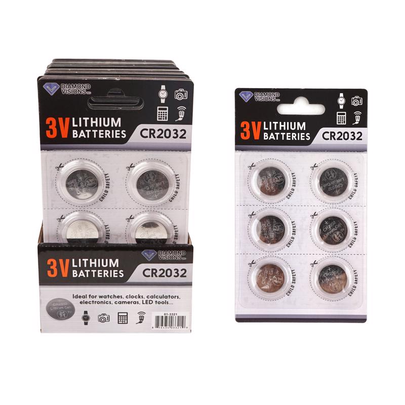 Diamond Visions Button Battery 6 pk - Case of 24