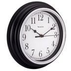 Westclox 8-1/2 in. L X 8-1/2 in. W Indoor Analog Wall Clock Plastic Black/White - Case of 6