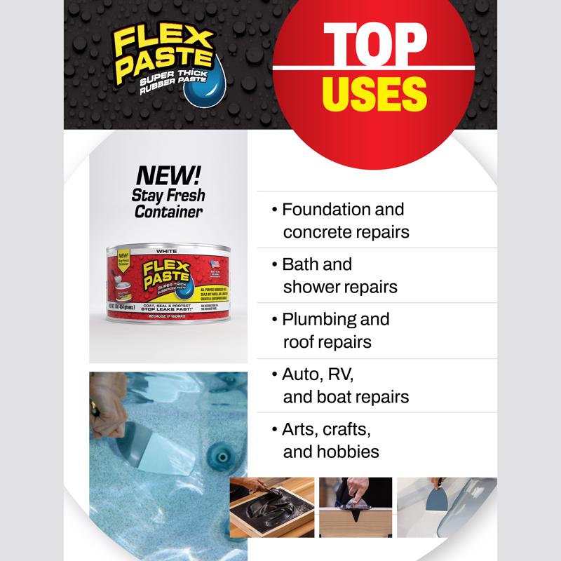 Flex Seal Family of Products Flex Paste White Rubberized Paste 8.75 fl. oz.