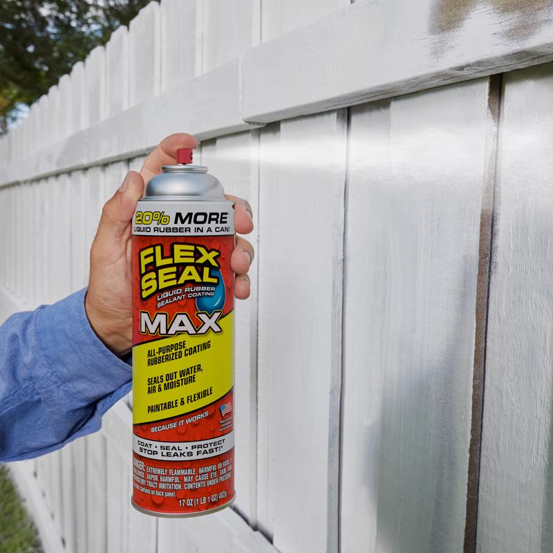 Flex Seal Family of Products Flex Seal MAX White Rubber Spray Sealant 17 oz - Case of 4
