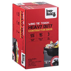 Iron-Hold 55 gal No Scent Contractor Bags Wing Ties 15 pk - Case of 4