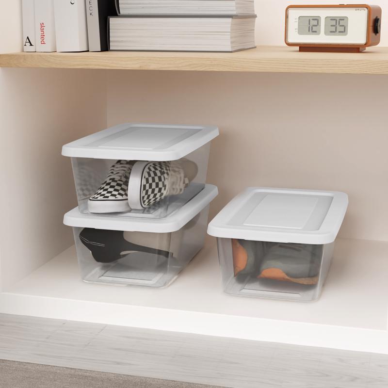 Sterilite 6 qt Clear Storage Box 4.625 in. H X 8.0 in. W X 13.875 in. D Stackable - Case of 18