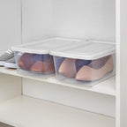 Sterilite 6 qt Clear Storage Box 4.625 in. H X 8.0 in. W X 13.875 in. D Stackable - Case of 18
