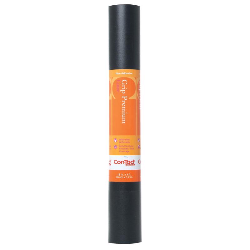 Con-Tact Grip Premium 4 ft. L X 18 in. W Black Non-Adhesive Shelf Liner - Case of 6