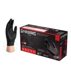 Gloveworks Nitrile Disposable Gloves Large Black Powder Free 100 pk - Case of 10