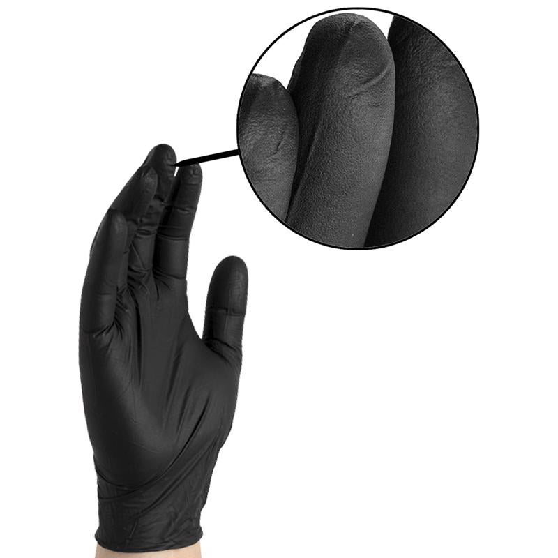 Gloveworks Nitrile Disposable Gloves X-Large Black Powder Free 100 pk - Case of 10