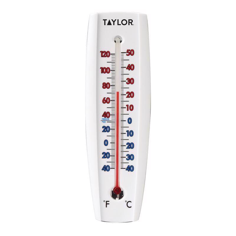 Taylor Tube Thermometer Plastic White 7.68 in. - Case of 6