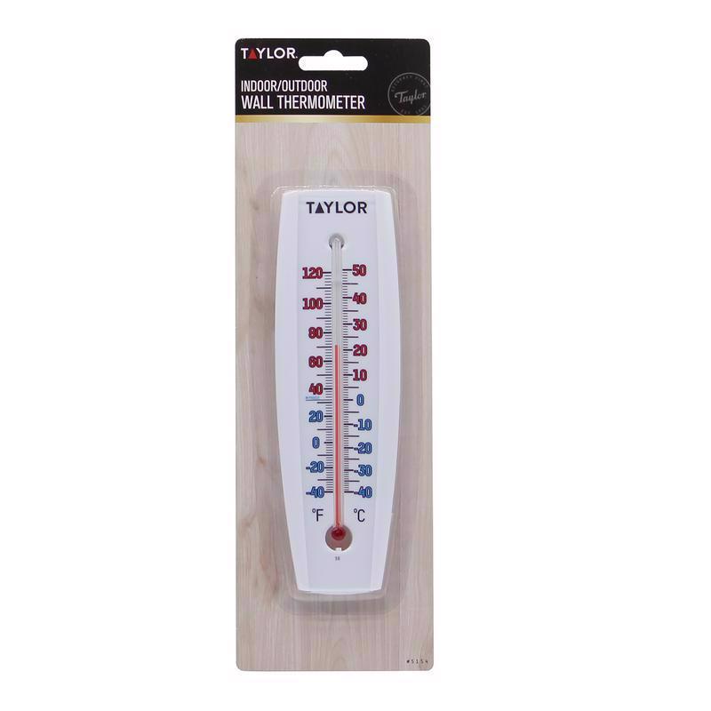 Taylor Tube Thermometer Plastic White 7.68 in. - Case of 6