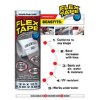 Flex Seal Family of Products Flex Tape 4 in. W X 5 ft. L White Waterproof Repair Tape