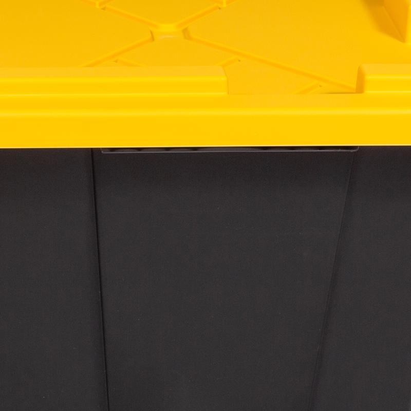 Greenmade 27 gal Black/Yellow Snap Lock Storage Box 14.7 in. H X 20.4 in. W X 30.4 in. D Stackable