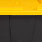 Greenmade 27 gal Black/Yellow Snap Lock Storage Box 14.7 in. H X 20.4 in. W X 30.4 in. D Stackable