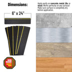 Skid Guard 6 in. W X 24 in. L Black/Yellow Stair Tread