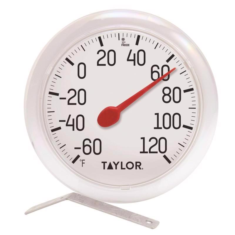Taylor Dial Thermometer Plastic White 6 in. - Case of 6