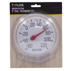Taylor Dial Thermometer Plastic White 6 in. - Case of 6