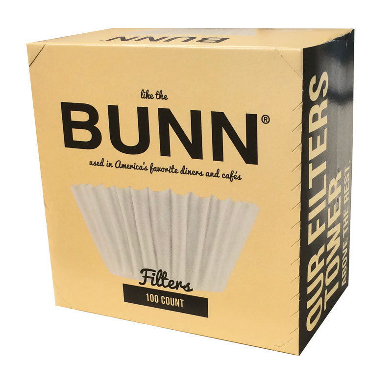 BUNN 12 cups White Basket Coffee Filter 100 pk - Case of 12