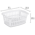 Sterilite White Plastic Laundry Basket - Case of 12