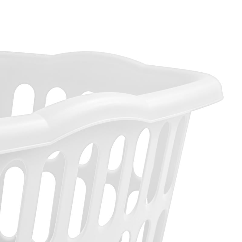 Sterilite White Plastic Laundry Basket - Case of 12