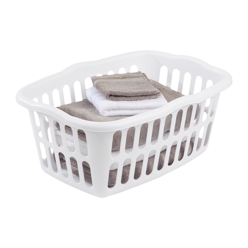 Sterilite White Plastic Laundry Basket - Case of 12
