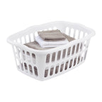 Sterilite White Plastic Laundry Basket - Case of 12