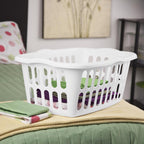 Sterilite White Plastic Laundry Basket - Case of 12