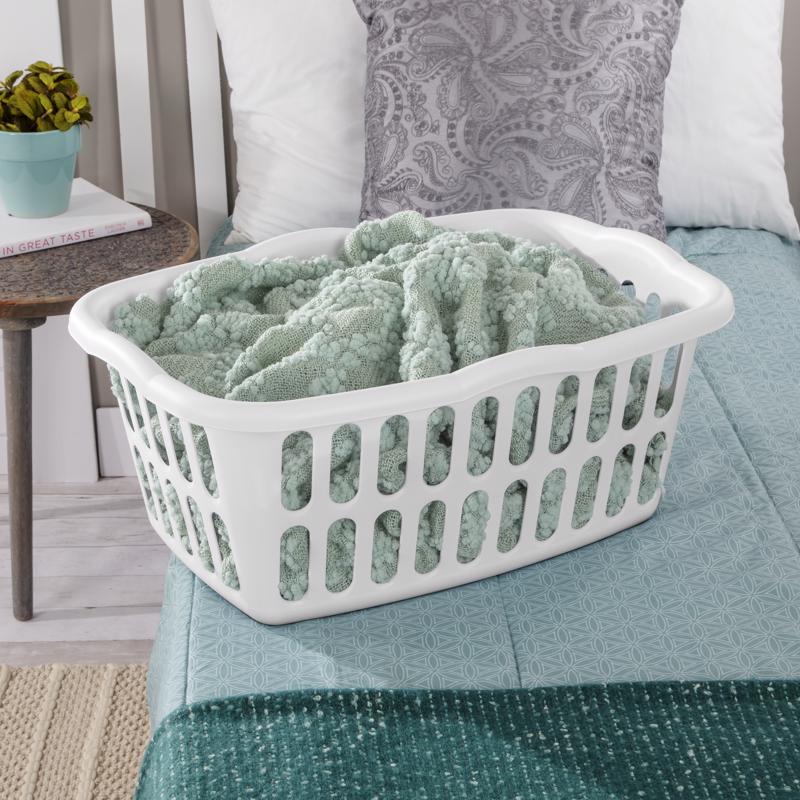 Sterilite White Plastic Laundry Basket - Case of 12
