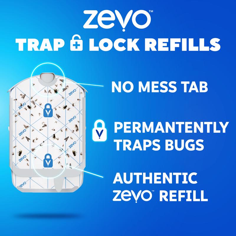 Zevo Refill Kit 4 in. W X 7 in. L Gray/White 2 ct - Case of 8